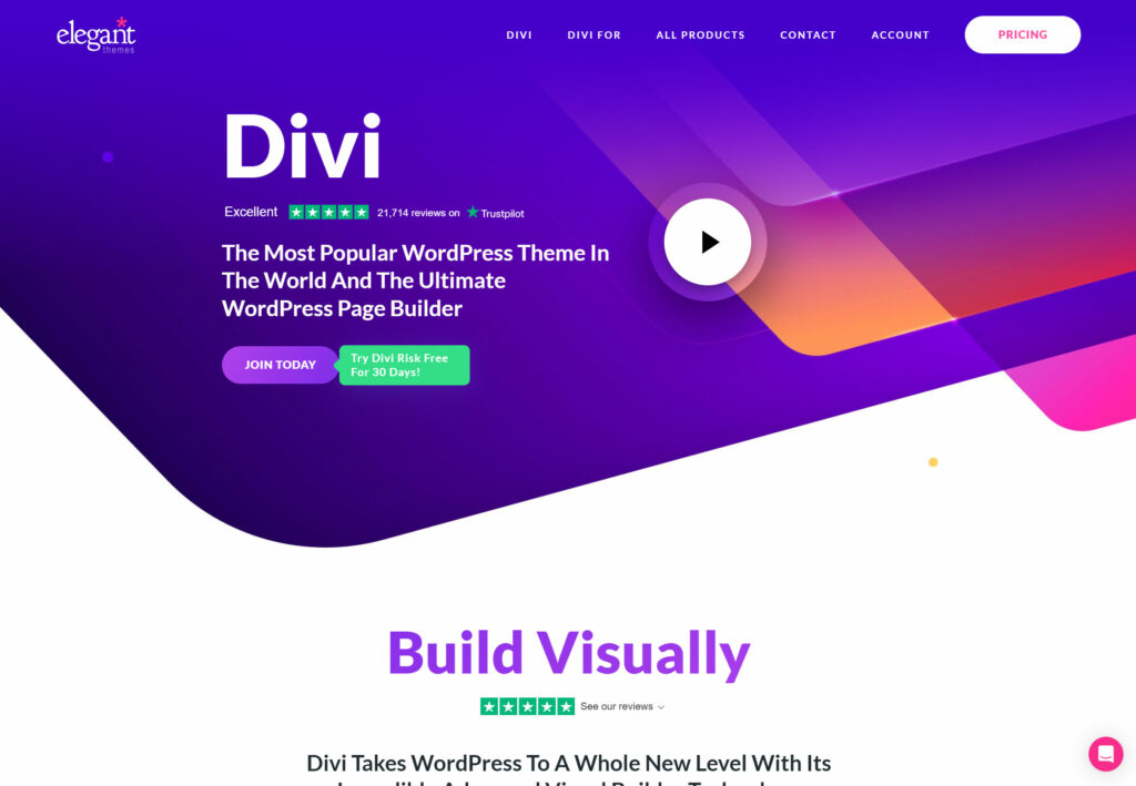 Divi visual builder