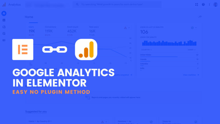 Google Analytics in Elementor